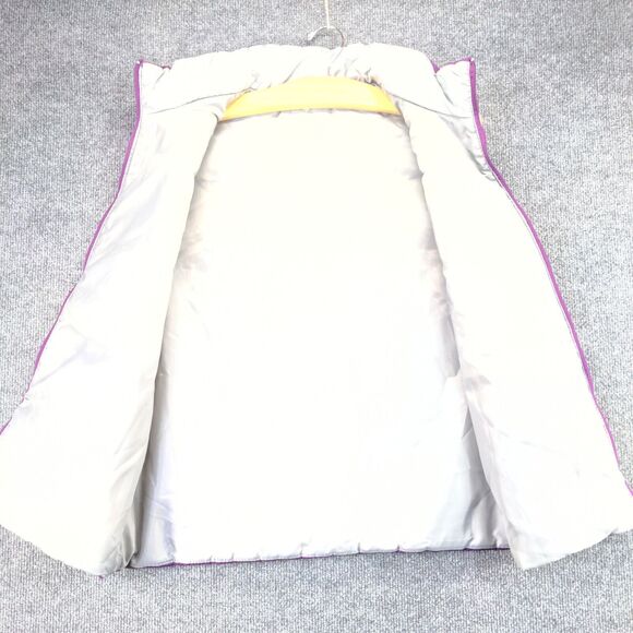 Made for Life Puffer Vest Womens Size L Purple Full Zip Pockets Sleeveless - Picture 12 of 13